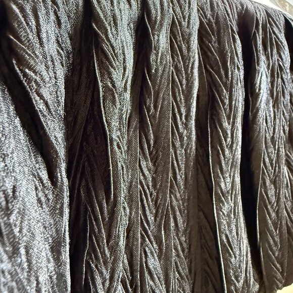 Vintage Neiman Marcus Textured Satin Clutch Evening Bag Womens Cocktail Black - Picture 6 of 16